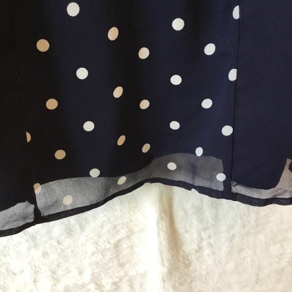 Banana Republic Navy Polka Dot Spaghetti Tank Top - Picture 5 of 13